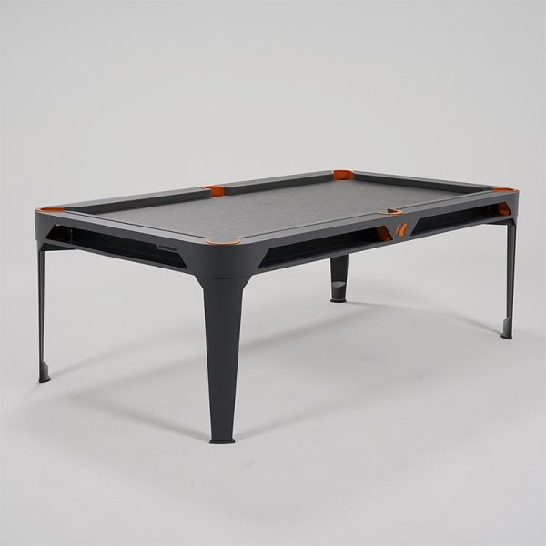 Hyphen Pool Table - Black Grey/Dark Grey/Orange