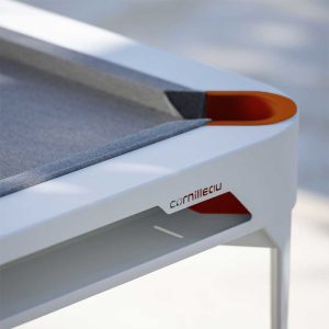 Hyphen Pool Table - Polar White/Light Grey/Orange Detail